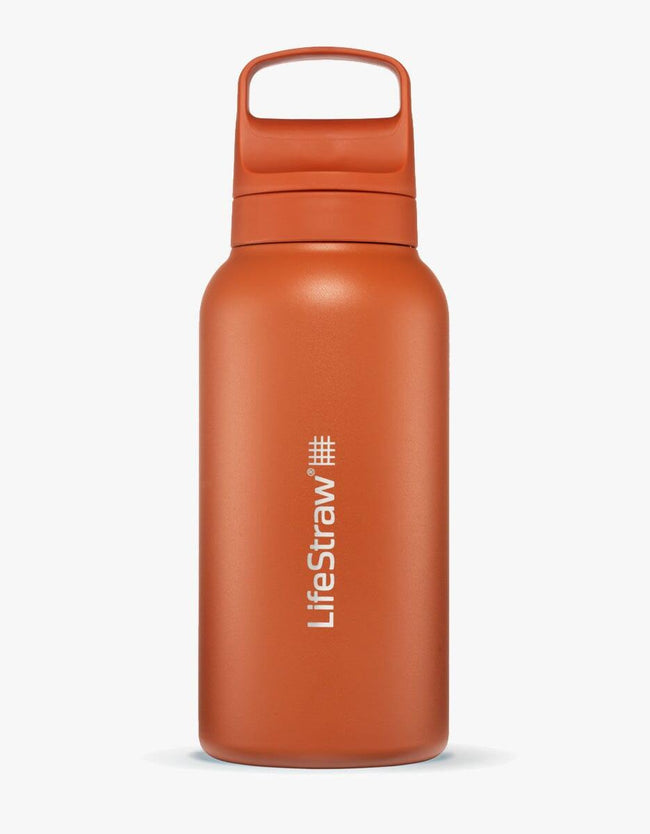 LifeStraw Go Series Stainless Steel 1L Bottle Filter LifeStraw - Online store/Color-Kyoto Orange