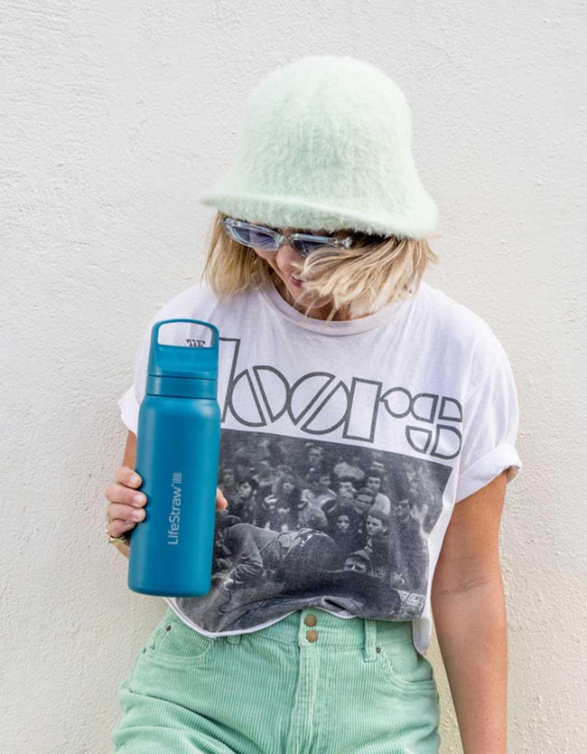 LifeStraw Go Series Stainless Steel 1L Bottle Filter LifeStraw - Online store